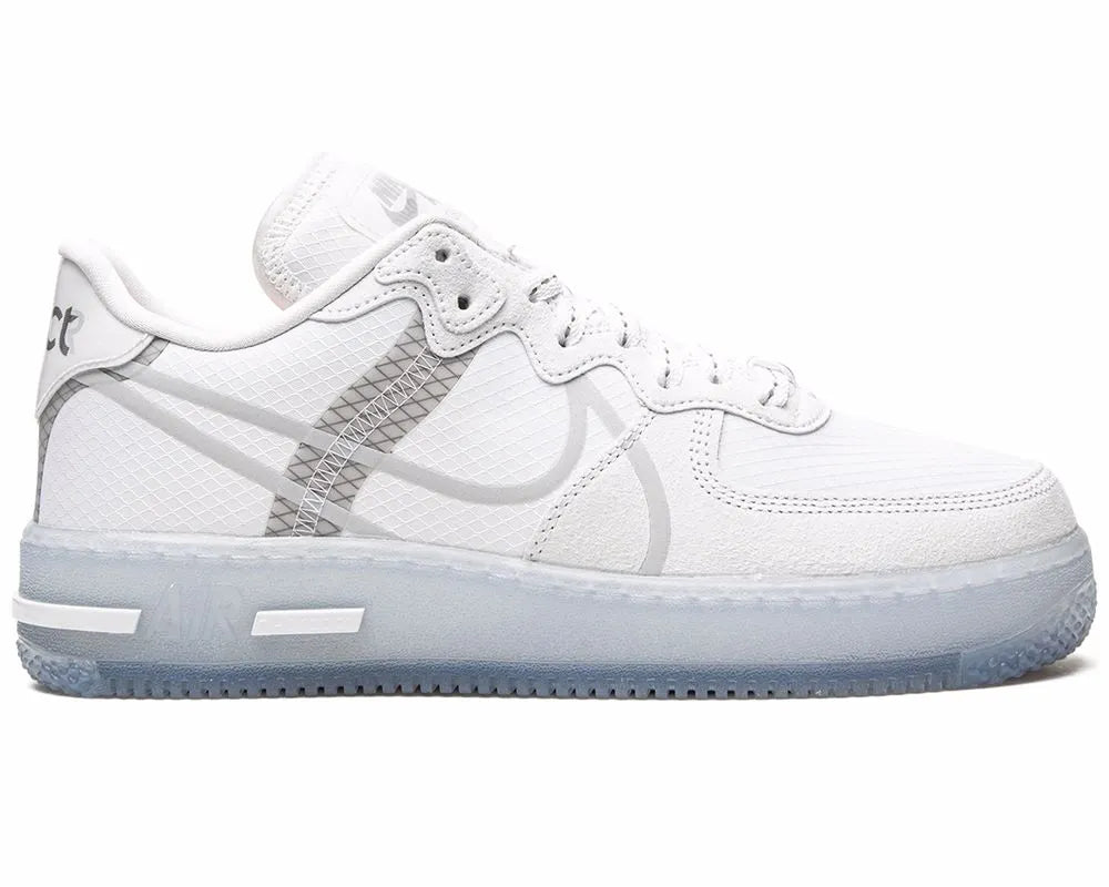 Air Force 1 React White/ Light Bone-Sail-Rush Coral sneakers