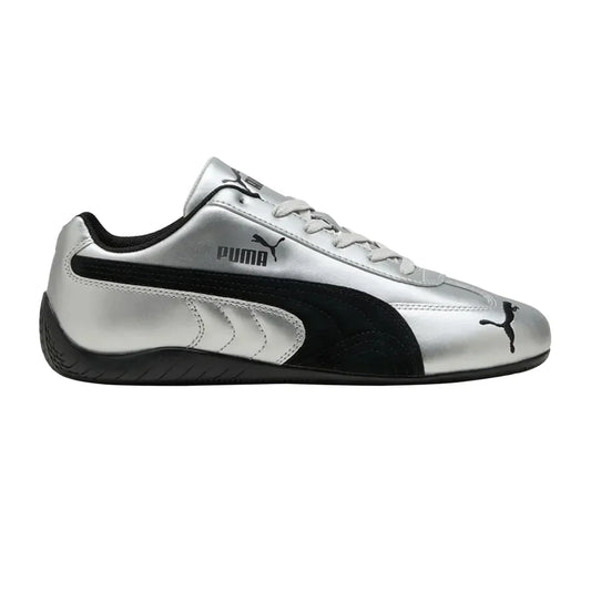 Puma Puma Speedcat 'Metallic Silver Black'(2025) Speedcat Metallic Sneakers Unisex by Puma reinvigorates one of the brand’s most storied silhouettes for 2025 with a...