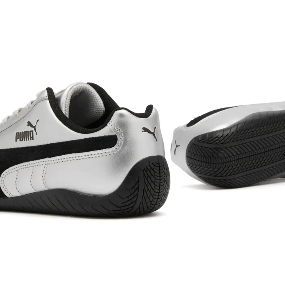 Puma Puma Speedcat 'Metallic Silver Black'(2025) Speedcat Metallic Sneakers Unisex by Puma reinvigorates one of the brand’s most storied silhouettes for 2025 with a...
