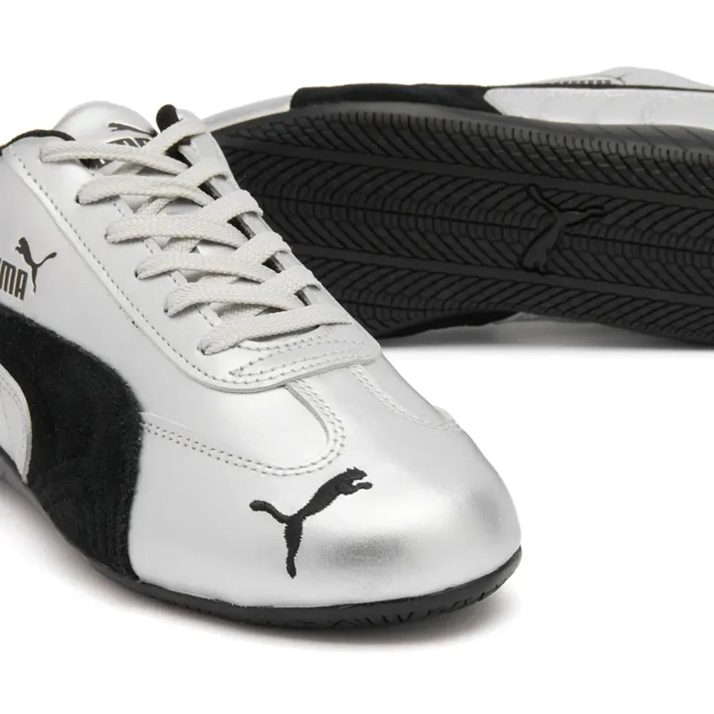 Puma Puma Speedcat 'Metallic Silver Black'(2025) Speedcat Metallic Sneakers Unisex by Puma reinvigorates one of the brand’s most storied silhouettes for 2025 with a...