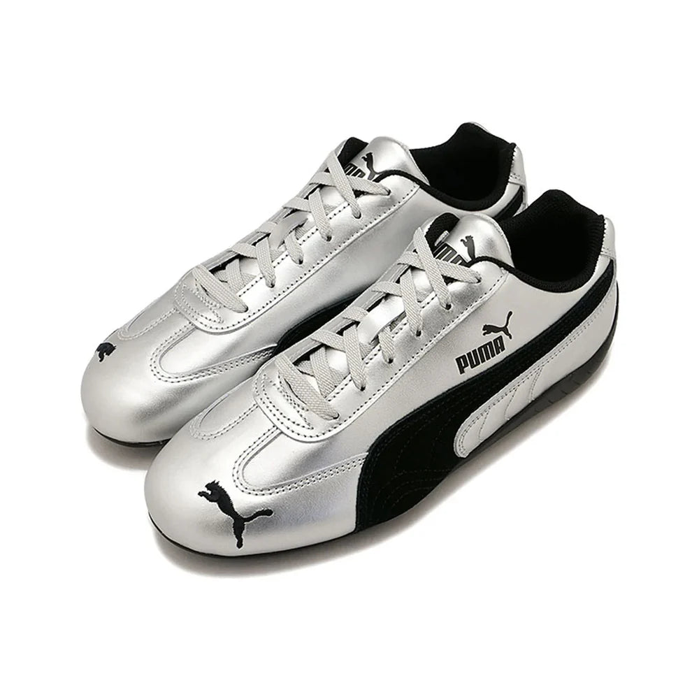 Puma Puma Speedcat 'Metallic Silver Black'(2025) Speedcat Metallic Sneakers Unisex by Puma reinvigorates one of the brand’s most storied silhouettes for 2025 with a...