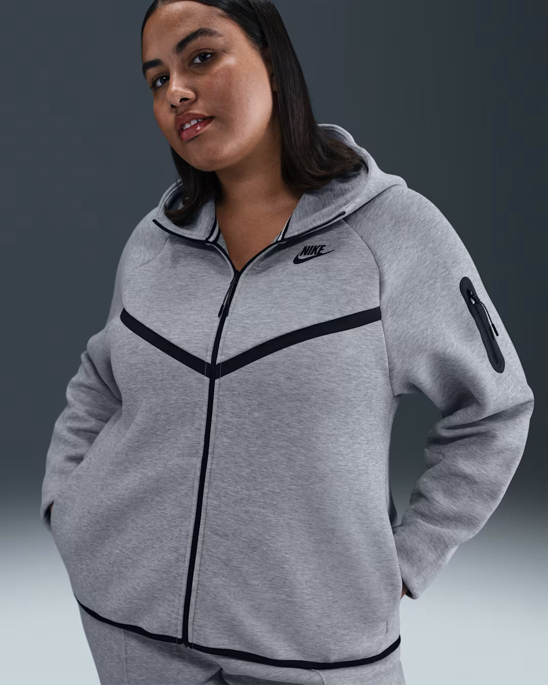 Recycled Materials  Nike Sportswear Tech Fleece Windrunner Women's Full-Zip Hoodie (Plus size)
