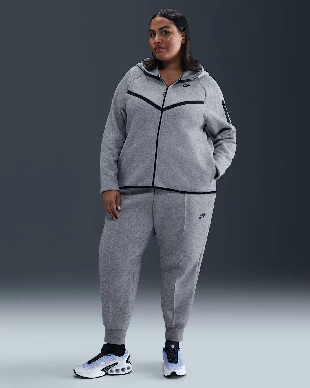 Recycled Materials  Nike Sportswear Tech Fleece Windrunner Women's Full-Zip Hoodie (Plus size)