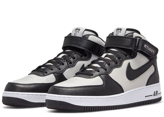 Nike Air Force 1 Mid Stussy Light Bone Black